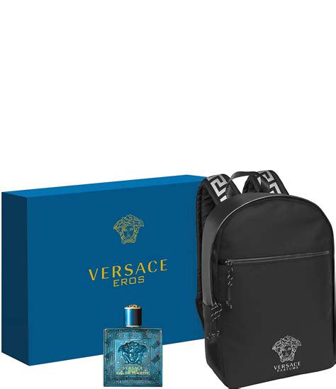 versace perfume with backpack.